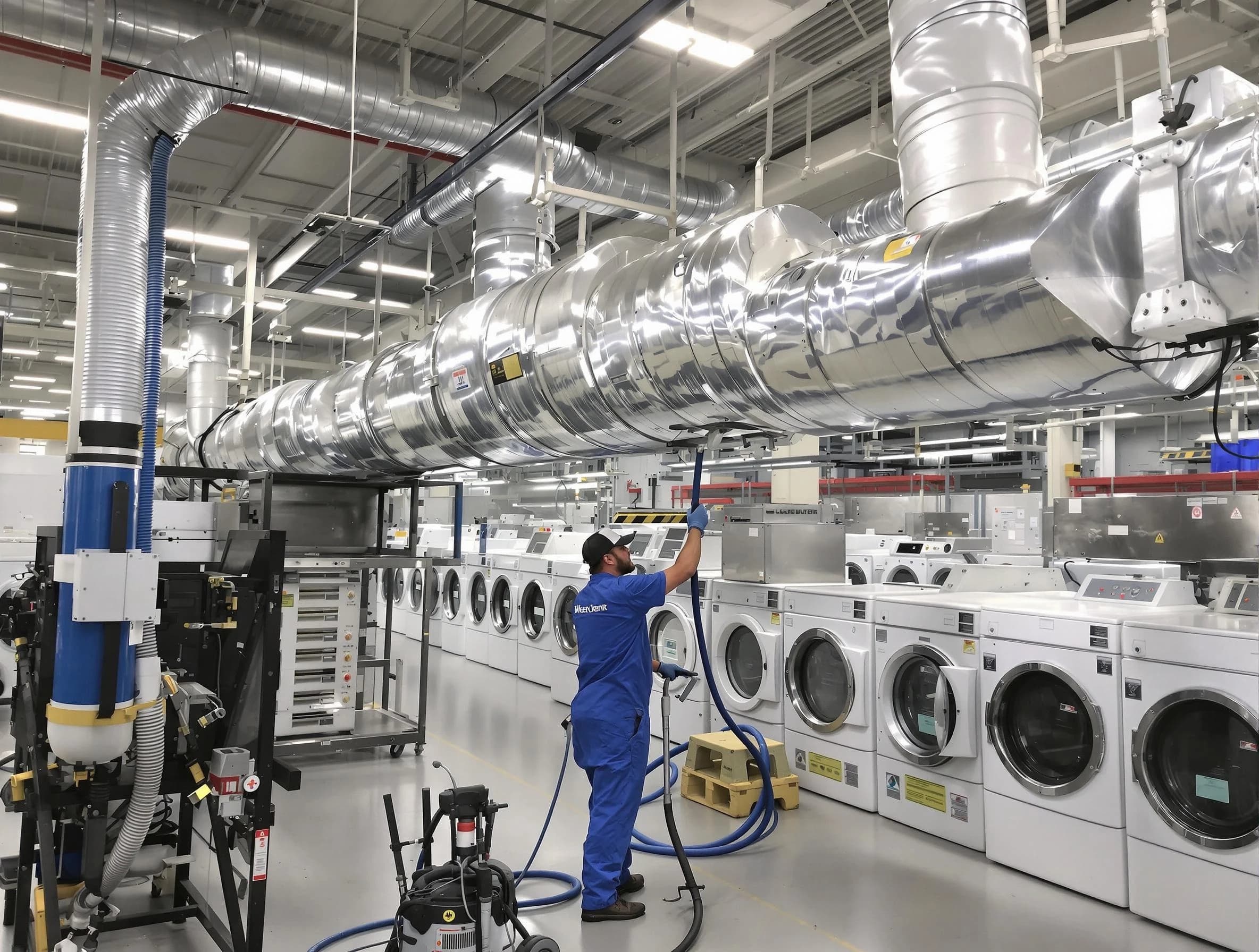 Monroeville Dryer Vent Cleaning team performing heavy-duty industrial dryer vent cleaning in Monroeville